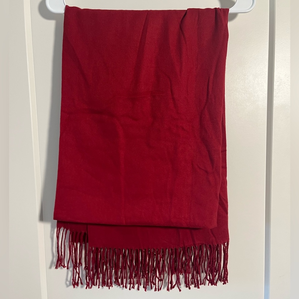 Red pashmina scarf